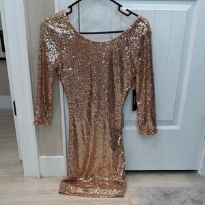 Gold Sequin Dress
